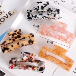 Fashion Acetate Acrylic Hair Claw Elegant for Women, Thick Hair Aesthetic Hair Claw, Party Wedding Gift Evening Date Cute