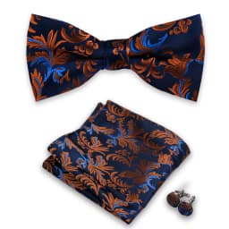 Bowtie For Men Set Gift Box Business Gift Fashion Bow Tie Pocket Square Cufflinks Set Bowtie 3pcs For Wedding Hanky Cravata Neck