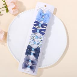 RAINBOW BOWS 10Pcs/Lot Fresh Print Cloth Hair Clips for Kids Exquisite Flowers BB Hairpins Girl Hairgripe Headwear Gift Set
