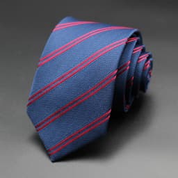 Tie Gravatas Fashion Wholesale Woven Striped Necktie Wedding Accessories Blue Man Fit Group Party Office Neck Ties