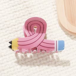 Women Pencil Hair Claw Clips Back To School Hair Claw Clip Cute Funny Teacher Bobby Pins Suitable for Many Hairstyles Headwear