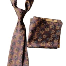 2pcs Neck Tie Set Navy Brown Anchor Dots Necktie 8cm Formal Business Ties Men Floral Soft Pocket Square Wedding Suit Accessories