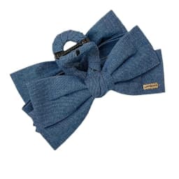 1PC Cowboy Cloth Hair Clip Bow Clip Headdress Female Back of Head Plate Hair Grab Clip Temperament Large Shark Clip Hairpin
