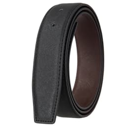 Cowhide Leather 3.4CM Wide Men's Leather Pin Belt Waist Band Belt Strap Belt Without Buckle