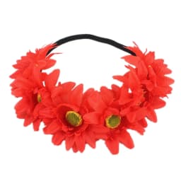 Beach Sunflower Elastic Hair Band Bohemia Fashion Hair Band Handmade Faux Flower Women Wreath Rainbow Color Romantic Headband