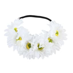 Beach Sunflower Elastic Hair Band Bohemia Fashion Hair Band Handmade Faux Flower Women Wreath Rainbow Color Romantic Headband