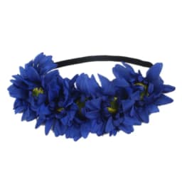 Beach Sunflower Elastic Hair Band Bohemia Fashion Hair Band Handmade Faux Flower Women Wreath Rainbow Color Romantic Headband