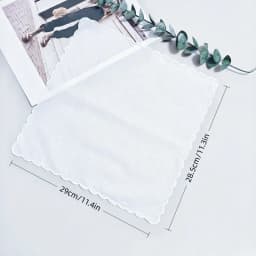 Wedding Season 6PCs Pure White Cotton Happy Handkerchief to Send Friends to Send Mother 29cm/11.4in Thin.