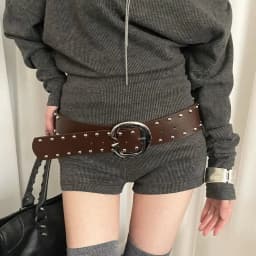 Heavy-Duty Designer Wide Women's Belt Gothic Punk Style Rivet Waist Belt American Y2k Dress Jeans Belt Streetwear