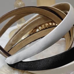 French style thin edge chic hairband pure color vintage silk hair accessory