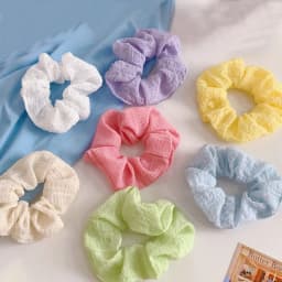 7pcs Bohemia Candy Color Hair Scrunchies for Women Girls Cute Elastic Hair Ties Bands Headband Rubber Bands Hair Accessories