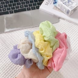 7pcs Bohemia Candy Color Hair Scrunchies for Women Girls Cute Elastic Hair Ties Bands Headband Rubber Bands Hair Accessories