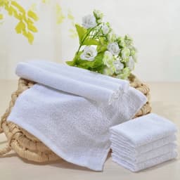5Pcs Pure Cotton White Small Towel Hotel Face Cotton KTV Restaurant Kindergarten Hand 30*30cm