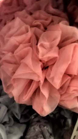 1 Piece of Oversized Mesh Large Intestine Hair Ring with Flower Bud and Bright Organza Large Intestine Ring for Women
