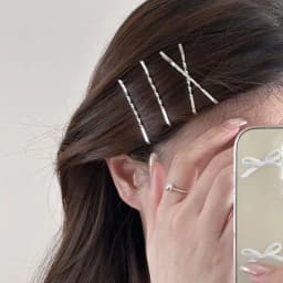 12pcs/set Women Silvery Solid Bobby Pin Hair Clip Casual Simple Fashion Hairstyle Hairpins Styling Girls Hair Accessories