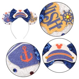 Cartoon Cute Mouse Ears 25th Anniversary Commemoration DIY Mouse Ears Magic Cruise Sparkle Bow DIY Headwear Adults Hairbands