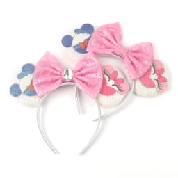 Cartoon Cute Mouse Ears 25th Anniversary Commemoration DIY Mouse Ears Magic Cruise Sparkle Bow DIY Headwear Adults Hairbands
