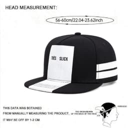 New TRES SLICK Striped Flat Edge Hat Street HipHop Hat Outdoor Leisure Decorative Hat Sunshade Hat Male Female Same Baseball Hat