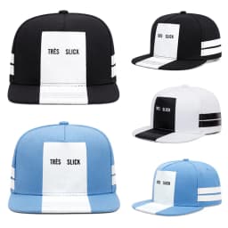 New TRES SLICK Striped Flat Edge Hat Street HipHop Hat Outdoor Leisure Decorative Hat Sunshade Hat Male Female Same Baseball Hat