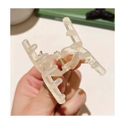 4Pcs/set mini cute claw clip small girl hair claw semi transparent bangs side clip small shark clip women's hair accessory