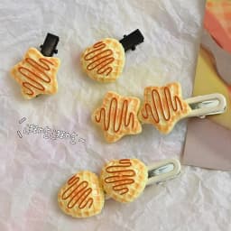 2025 New Trend Alloy Resin Jam Bread Duck Billed Clip Student Cute Hair Clip Women's Kawaii Hair Accessories Side Clip Wholesale