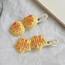 2025 New Trend Alloy Resin Jam Bread Duck Billed Clip Student Cute Hair Clip Women's Kawaii Hair Accessories Side Clip Wholesale