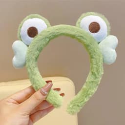 Cartoon Classic Style Strawberry Bear Plush Hair Band for Woman Sweet Face Wash Headband Fashion Girls Hair Accessories