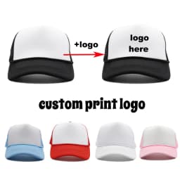 1 Piece Summer Trucker Hat Custom Logo Men Women Net Polyester Baseball Cap Print Mesh Dad Hats Adjustable Sun Hat Visor