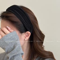 Korean Striped Wide Brim Headband Women 2025 New High Cranial Top Fashionable Hair Accessories