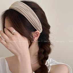 Korean Striped Wide Brim Headband Women 2025 New High Cranial Top Fashionable Hair Accessories