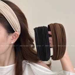 Korean Striped Wide Brim Headband Women 2025 New High Cranial Top Fashionable Hair Accessories