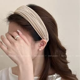 Korean Striped Wide Brim Headband Women 2025 New High Cranial Top Fashionable Hair Accessories