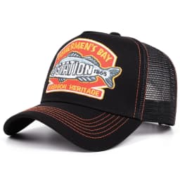 2025 New STATION Fishbone Embroidery Men's Street Skateboarding Hip Hop Hat Truck Hat Women's Leisure Sunshade Hat Baseball Hat