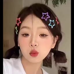 10pcs/30pcs Cute Hollow Star Hair Clips Vibrant Colorful Snap Design Perfect for Styling and Makeup Ideal ' Gift Holiday Gift