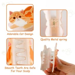 1PC Animal Claw Clip, Cute Kitten and Puppy Medium-sized Shark Clip, Medium-sized Hair Clip Hair Accessory for the Back of