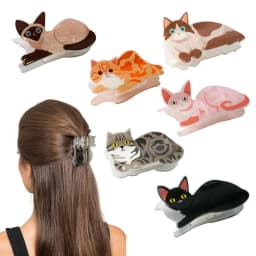 1PC Animal Claw Clip, Cute Kitten and Puppy Medium-sized Shark Clip, Medium-sized Hair Clip Hair Accessory for the Back of