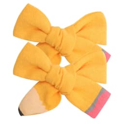 2Pcs Pencil Bow Hair Clips Cute Hairpins Kawaii Back To School Barrette For Girls Children Kids Headdress Headwear Accessories