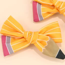2Pcs Pencil Bow Hair Clips Cute Hairpins Kawaii Back To School Barrette For Girls Children Kids Headdress Headwear Accessories