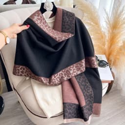 New Luxury Cashmere Plaid Leopard Scarf Winter Women Pashmina Shawls Warm Blanket Wraps Female Thick Scarves Bufanda Scarves
