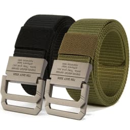 Quick-Release Automatic Belt - Unisex Military Grade Nylon Webbing, Heavy Duty Metal Buckle for Outdoor Sports & Casual Wear