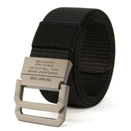 Quick-Release Automatic Belt - Unisex Military Grade Nylon Webbing, Heavy Duty Metal Buckle for Outdoor Sports & Casual Wear