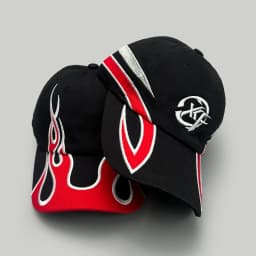 American Embroidered Flame Double-edged Blade Baseball Hats New Men Women Sunshade Personal Versatile Niche Fashion Peaked Caps