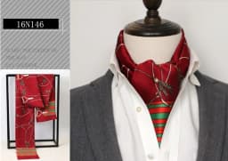 Red Scarf Festive Wedding Celebration Wedding Dress Photo Neck Scarf Men's Annual Meeting Banquet Shirt Collar Scarf Neck Warmer