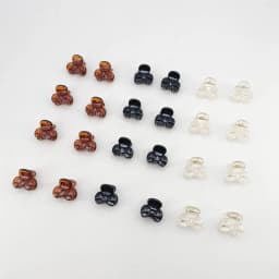 10/20/50/100 PCS Hair Claw Clips for Women 2cm Small bow Black Brown Transparent Plastic Mini Hairpin Barrettes Hair Accessorie