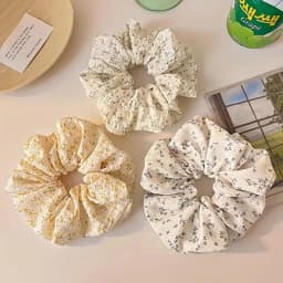 3 pieces of Korean minimalist floral fabric fashionable women's colon hair loop elegant and fresh floral hair cord headband