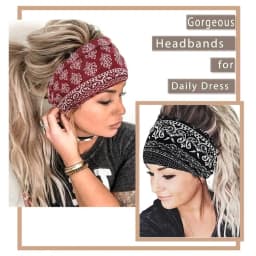 Retro Headbands Fashion Printed Wide Knotted Hair Bands Soft Cotton Head Wraps Headband for Women Sport Yoga Hair Accessories