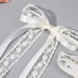 2Pcs White Lace Bow Hair Clips Flower Embroidery Long Ribbon Hairpins Sweet Floral Barrette Girls Children Headwear Accessories