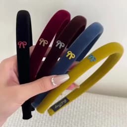 Autumn Winter Headband Navy for Women Girl Hair Band Vintage Kpop Sweets Hoop Makeup Korean Washing Leading Fashion Velvet Retro