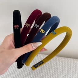 Autumn Winter Headband Navy for Women Girl Hair Band Vintage Kpop Sweets Hoop Makeup Korean Washing Leading Fashion Velvet Retro