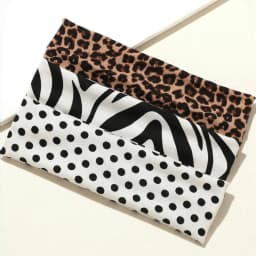 3PCS Retro-Style Animal Print & Polka Dot Women's Fashion Sports Hair Bands, Suitable for Daily Life, Street Dance & Outing Scen